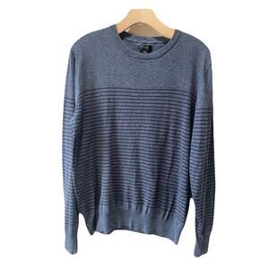 J. Crew Mens Cotton Striped Crewneck Sweater Lightweight Preppy Spring Summer M